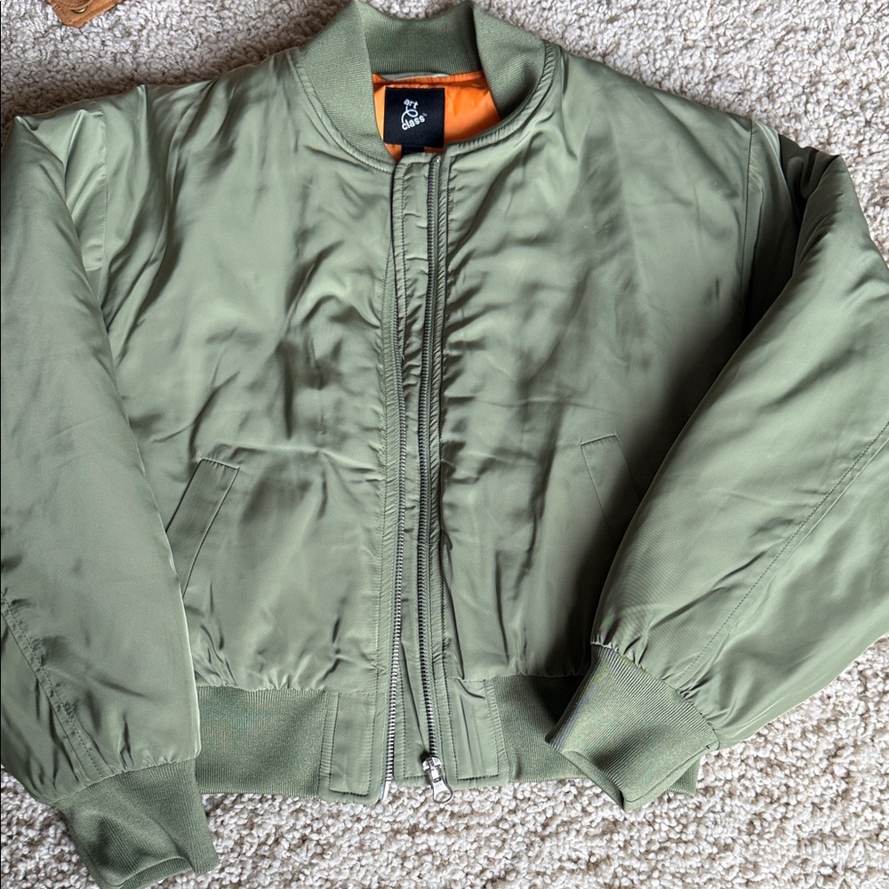 art class Olive Green Kids Bomber Jacket